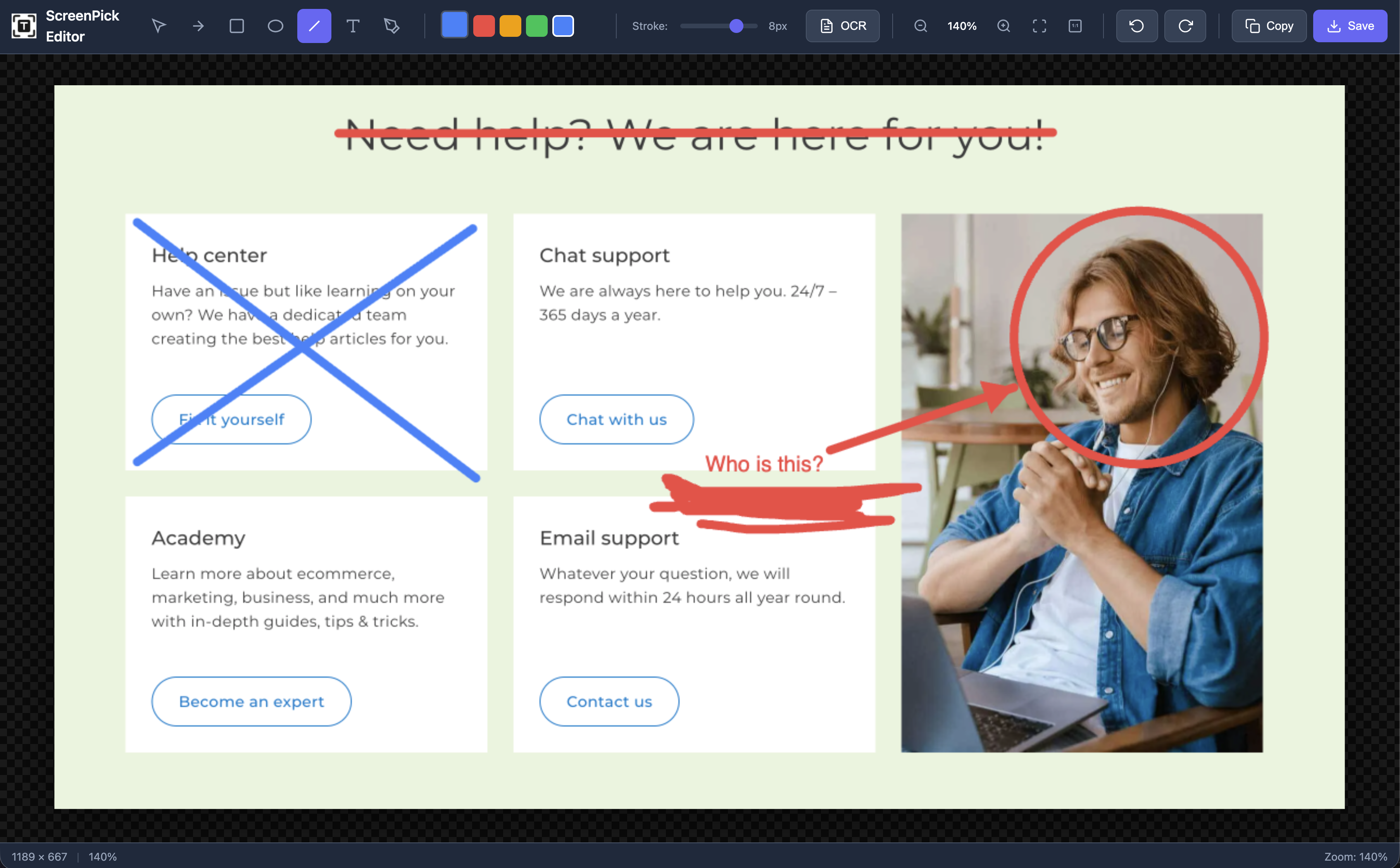 ScreenPick Editor - Annotate screenshots with arrows, shapes, and text